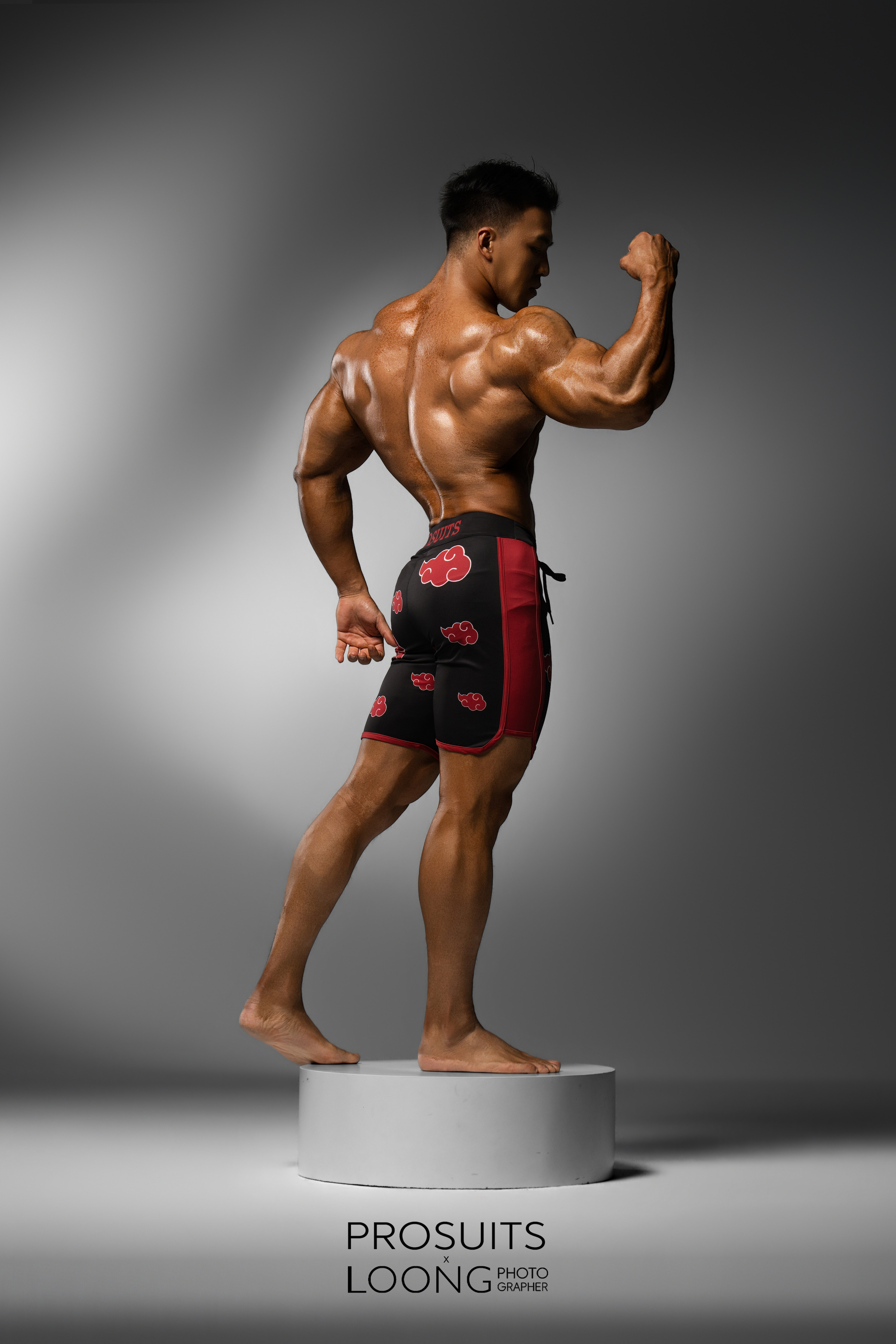 MP091 Naruto “Akatsuki” Boardshorts SML for Men's Physique ProSuits