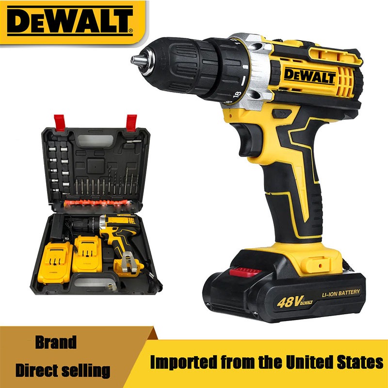 DEWALT Cordless Hammer Impact Drill Screwdriver Rechargeable Professional Multi-Function Screw DWT378 for Makita Batteri