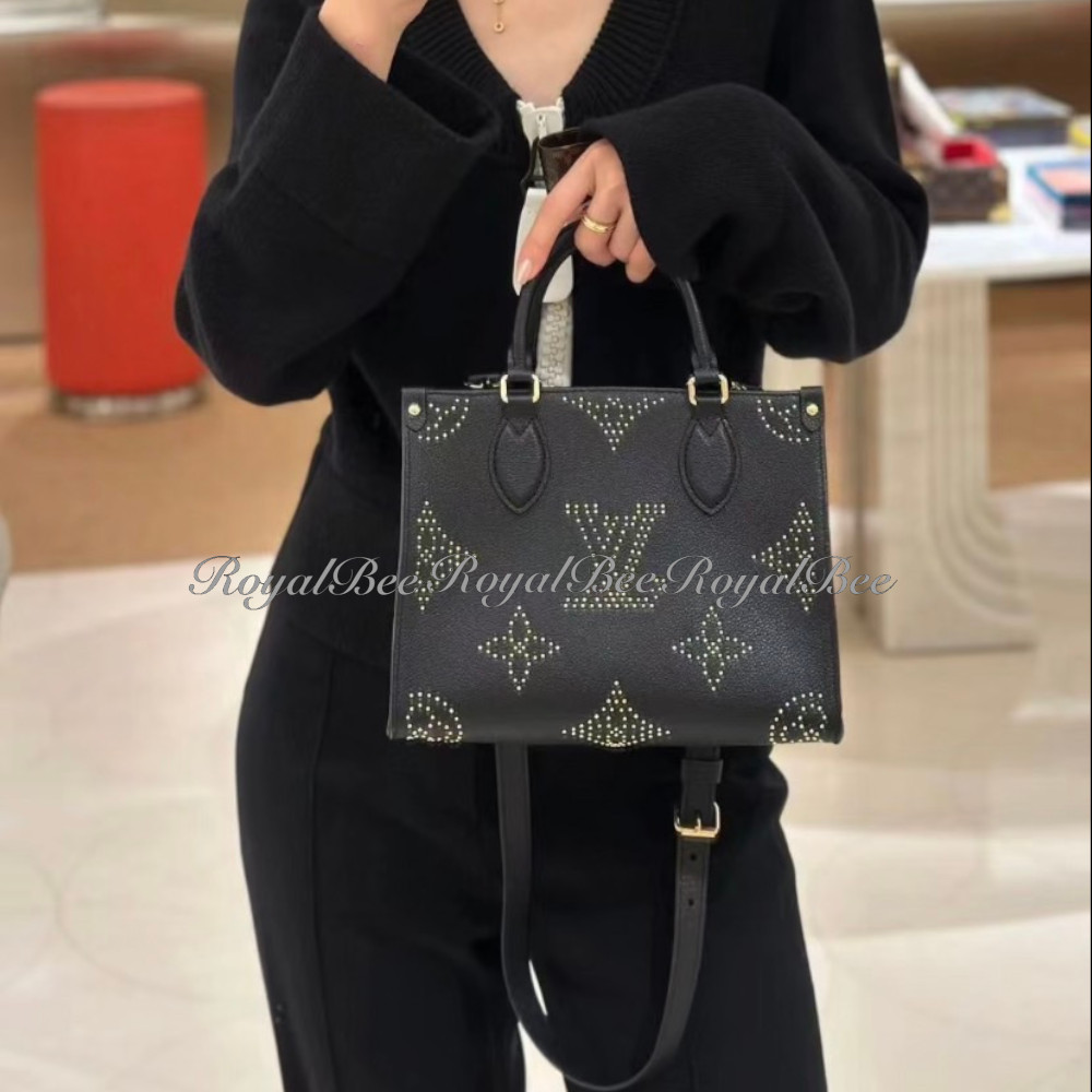 【2025】Louis Vuitton LV 【ブラックでエレ女感オンザゴー】ルイヴィトン　トートバッグ M46733 24.8 x 19.0x 11.4cm