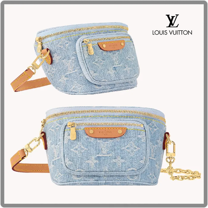 LV   24AW◆LOUIS VUITTON ルイヴィトン◆ミニ バムバッグ モノグラム・デニム M83353  17*12*9.5CM  240919