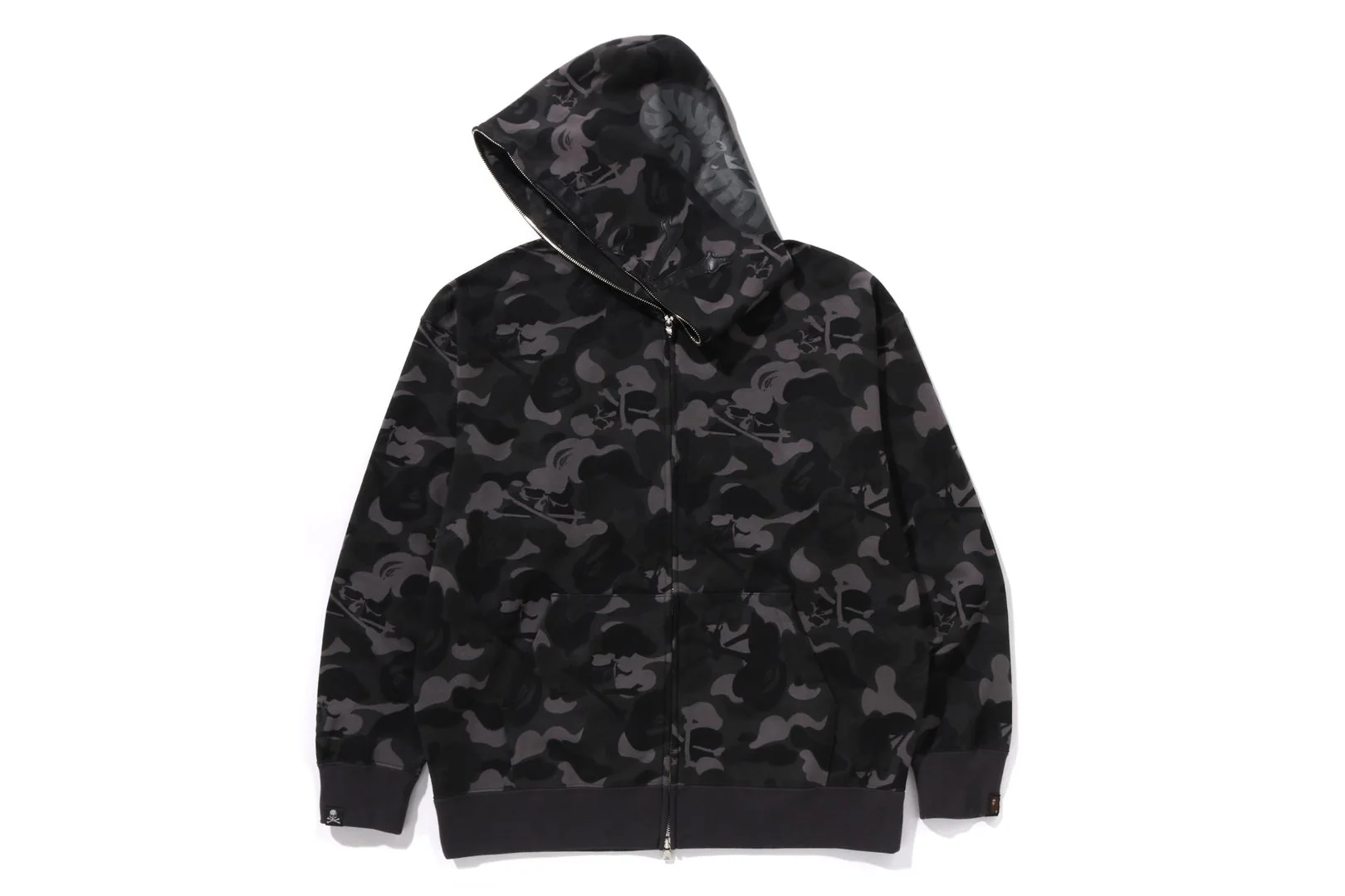 【 BAPE X MMJ 】SKULL CAMO RELAXED FIT FULL ZIP HOODIE 15TH