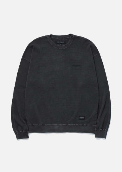NEIGHBORHOOD 25SS PIGMENT DYED WAFFLE FABRIC CREWNECK LS