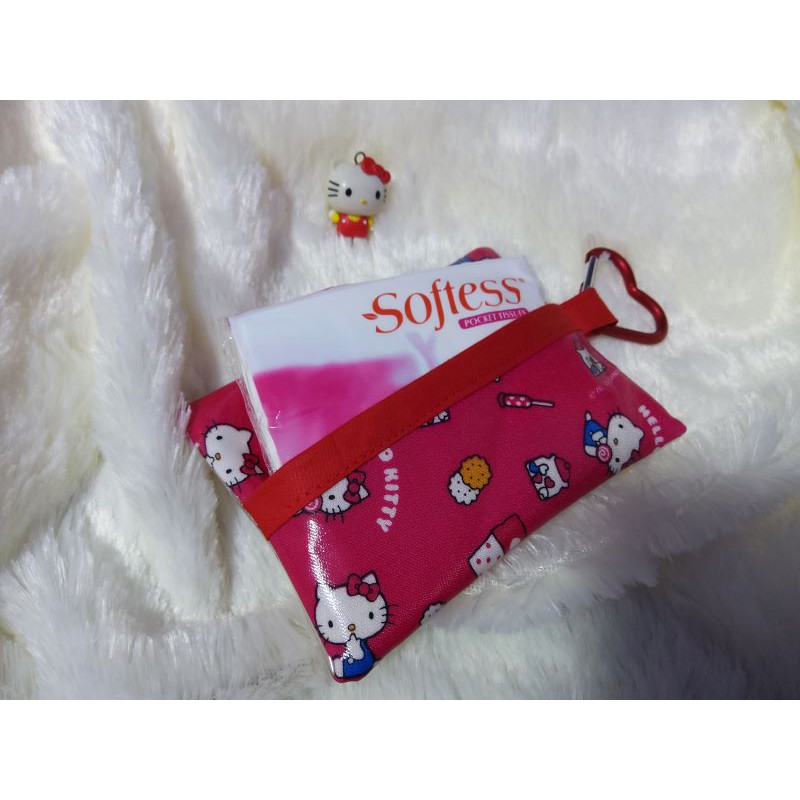 Handmade Pocket size dry tissue and wetwipe pouch 2in1 (wet and dry) -  HK, Toki, JJB