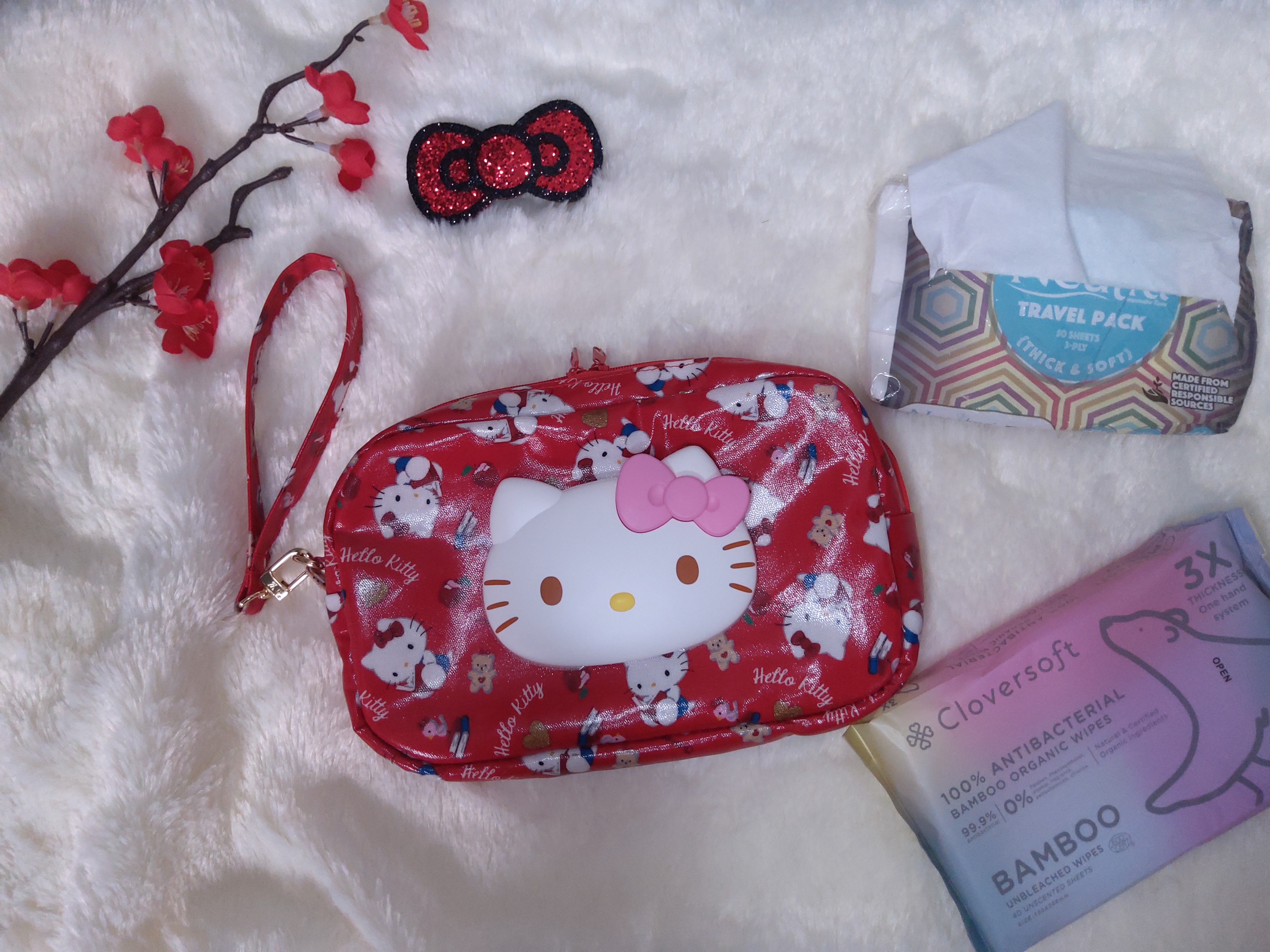 3in1 Travel Pouch for Wetwipes Tissues On-The-Go with zip