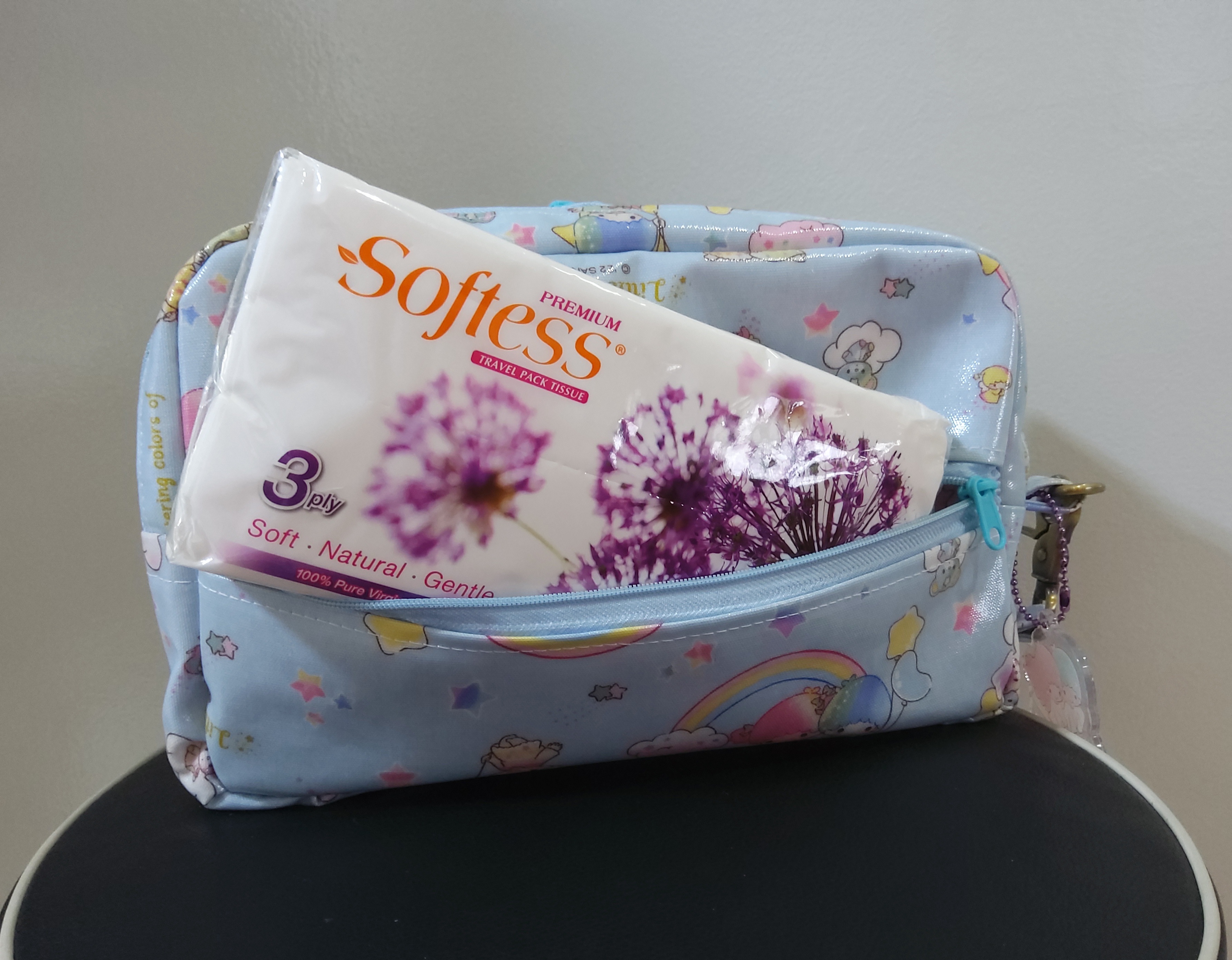 3in1 Travel Pouch for Wetwipes Tissues On-The-Go with zip