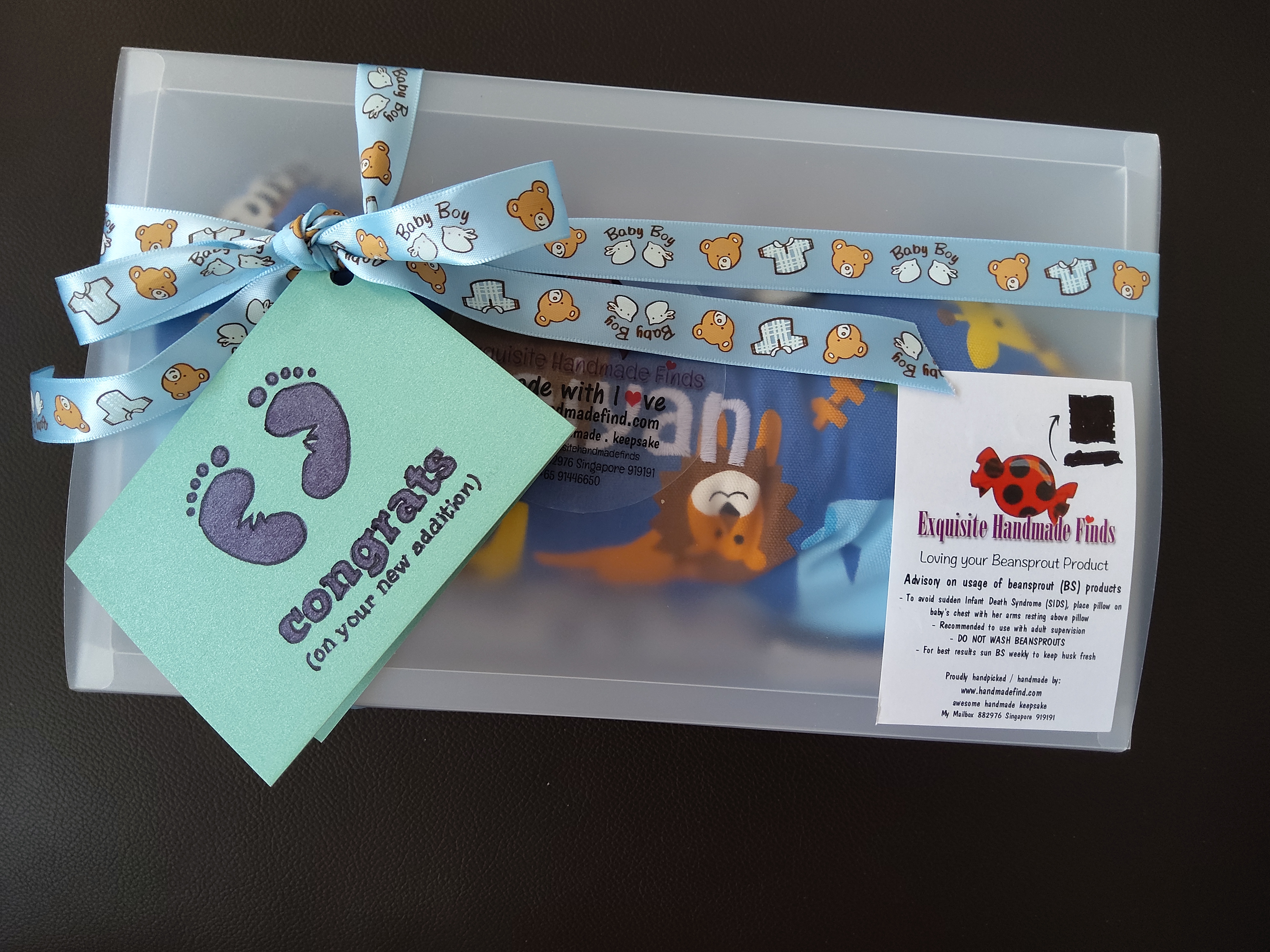 Handmade Beansprout Standard-sized Pillow Gift Set