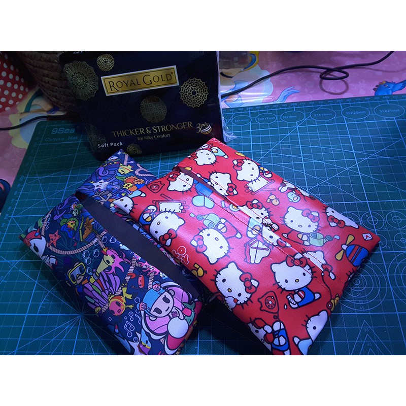 Handmade Pocket / Travel waterproof tissue pouch hello kitty pompompurin my Melody little twin stars LTS toki Pooh