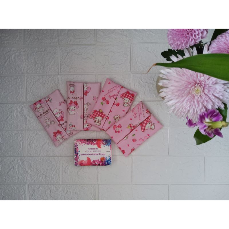 Handmade Pocket / Travel waterproof tissue pouch hello kitty pompompurin my Melody little twin stars LTS toki Pooh