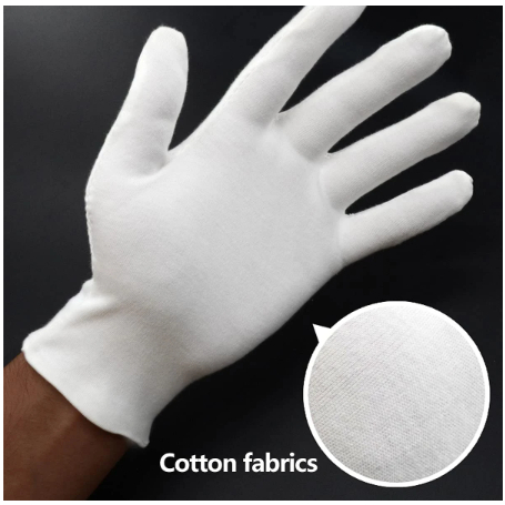 White 100% Cotton Gloves for Dry Hands Gardening Home use Jewelry clean, eczema