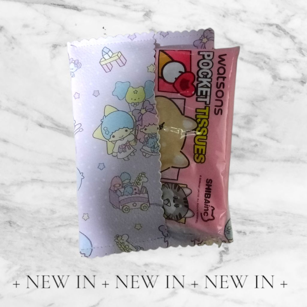 SG handmade PU waterproof material Scallop Tissue Pouch,  Pocket Sized cute Hello Kitty, Cartoon support local