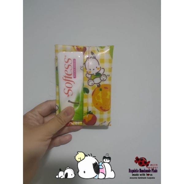 Handmade Pocket / Travel waterproof tissue pouch hello kitty pompompurin my Melody little twin stars LTS toki Pooh
