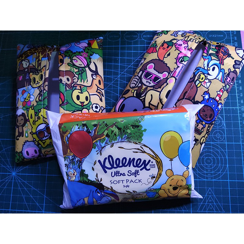 Handmade Pocket / Travel waterproof tissue pouch hello kitty pompompurin my Melody little twin stars LTS toki Pooh