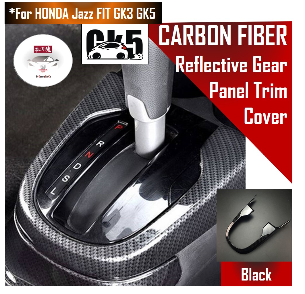 Honda Jazz/Fit GK GK3 GK5 Gear Shift Control Panel Cover Shifter Protector Trim Carbon Fiber Accessories