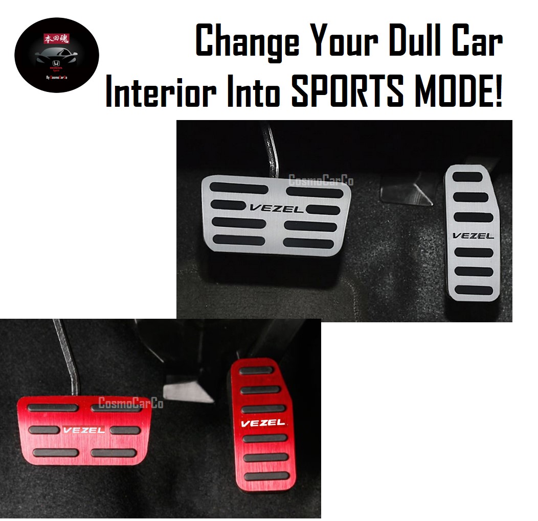 HONDA Jazz Fit Shuttle Vezel HR-V City MUGEN Car Foot Pedal Cover Non-Slip Brake Accelerator Throttle Covers