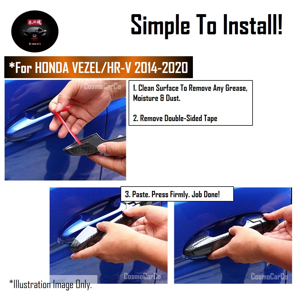 Honda VEZEL HR-V HRV 2014-2020 Window Switch Panel Trim Interior Carbon Fiber Decorative Cover Accessories