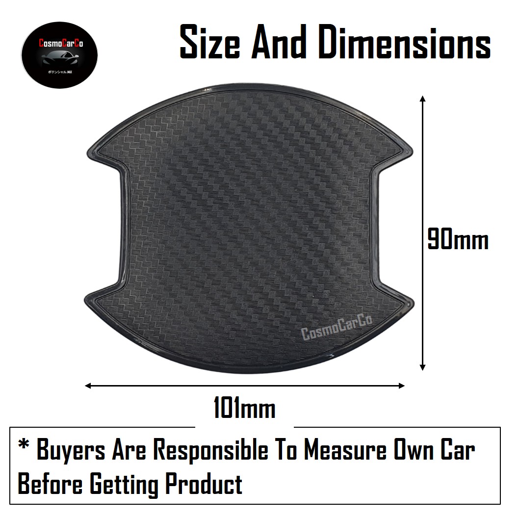 4Pcs Car Door Bowl Protector Anti Scratch Silica Gel Sticker Guard