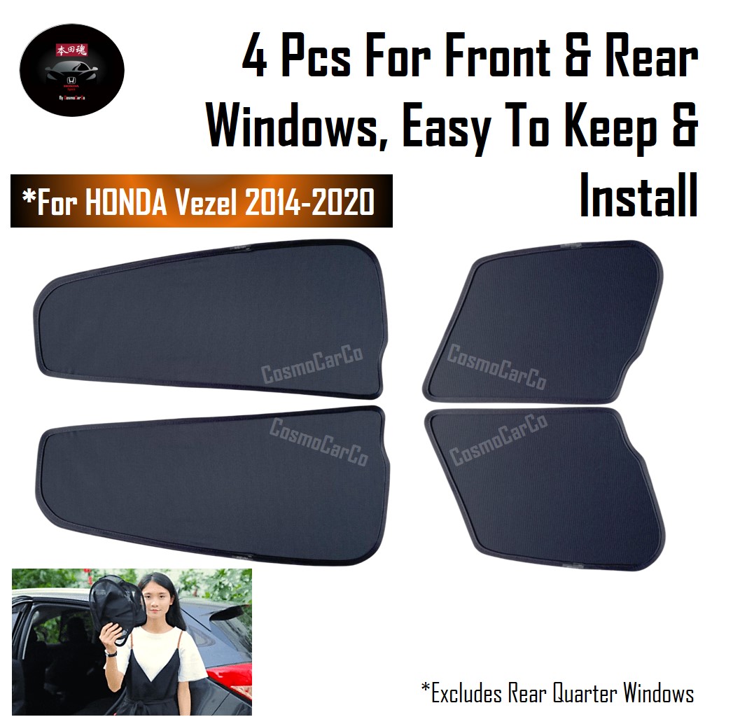 Honda VEZEL / HR-V HRV 2014-2020 Shuttle Car Magnetic Sun Shade UV Ray Protection Mesh Windows Sunshade Visor