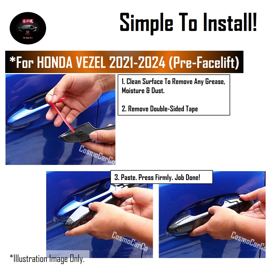 Honda VEZEL 2021 2022 2023 2024 Side Mirror Cover Carbon Fiber Design Trim Rear View Car Accessories