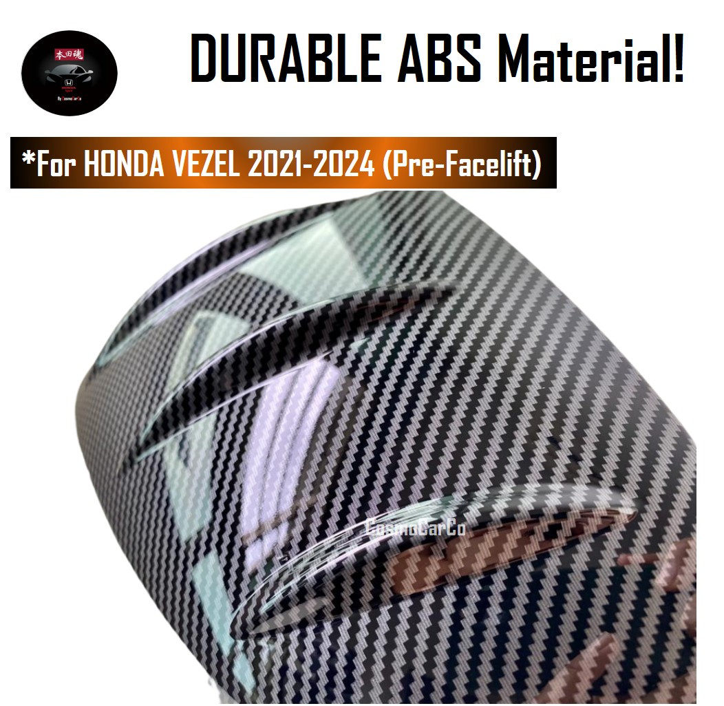 Honda VEZEL 2021 2022 2023 2024 Side Mirror Cover Carbon Fiber Sporty Design Rear View Car Accessories