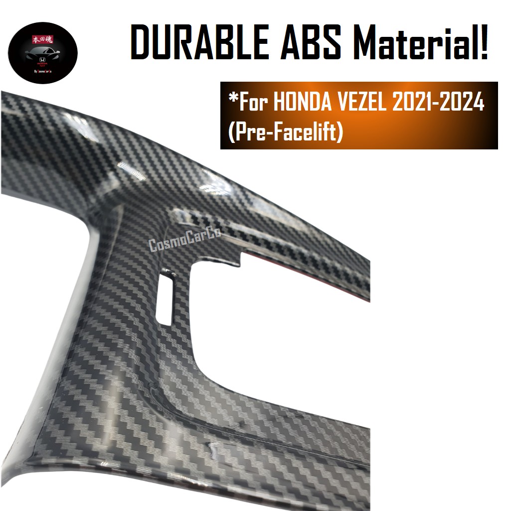 Honda VEZEL HR-V 2021 2022 2023 2024 Gear Panel Cover Shift Console Carbon Fiber Trim Car Accessories