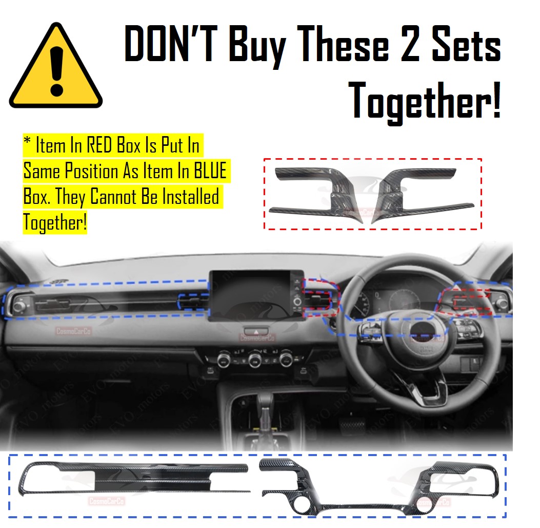 Honda VEZEL HR-V 2021 2022-Present Car Air Con Vent Outlet Trim Aircon Vents Cover Carbon Fiber Accessories