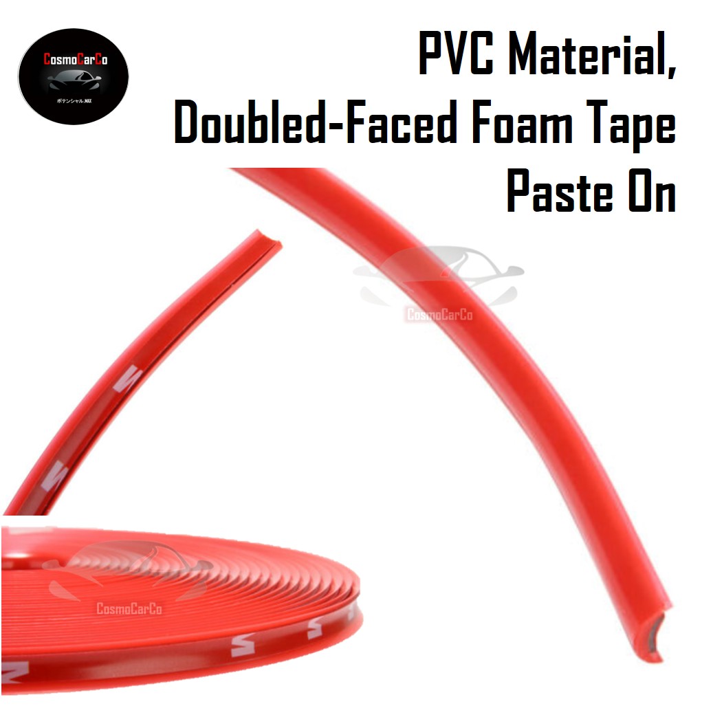 8M Car Rim Protector Guard Tyre Tire Trim Rims Rubber Strip For 4 x 18 Inch Wheel