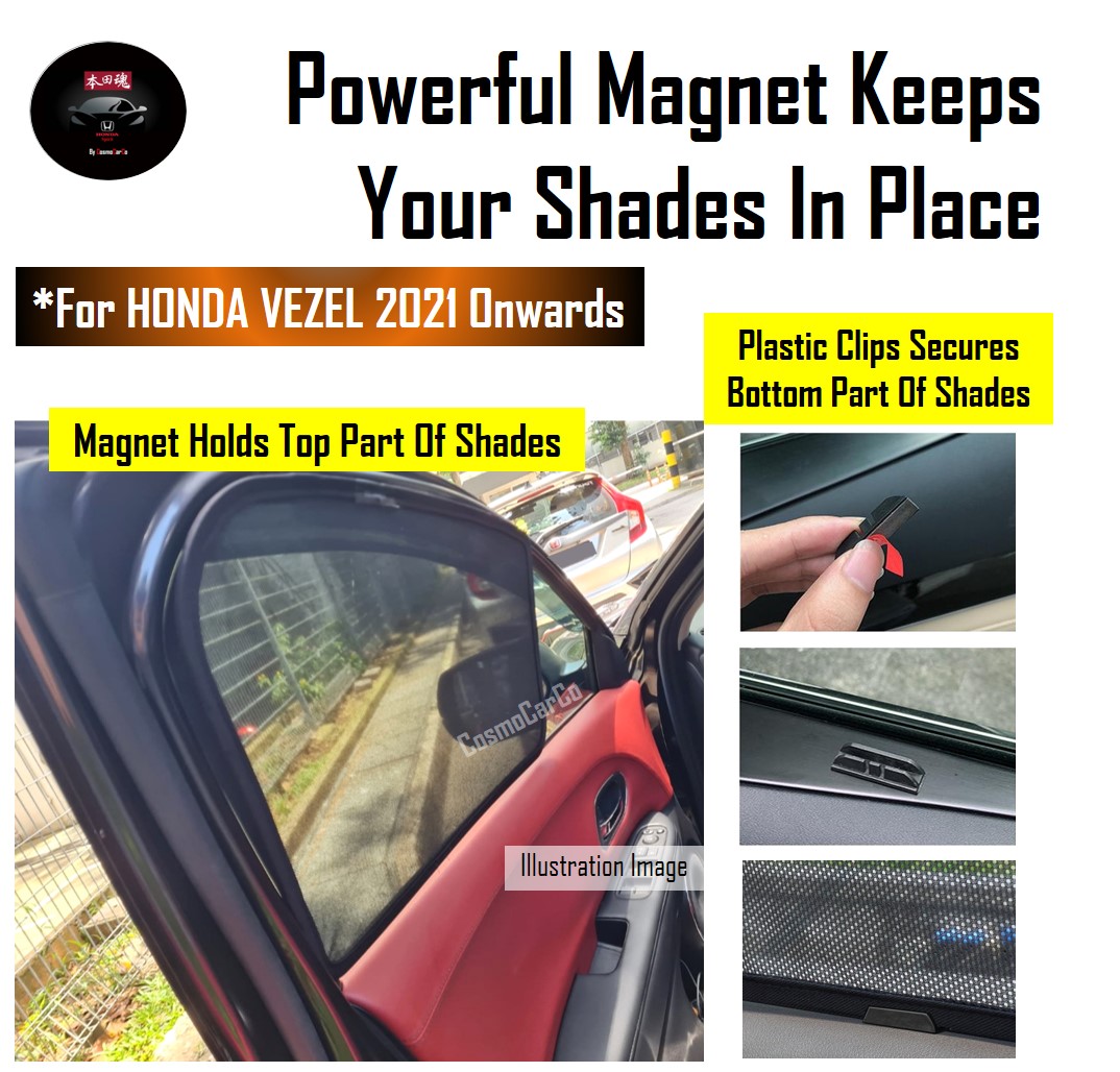 Honda VEZEL HR-V HRV 2021 2022-Present Car Magnetic Sun Shade UV Ray Protection Mesh Windows Sunshade Visor
