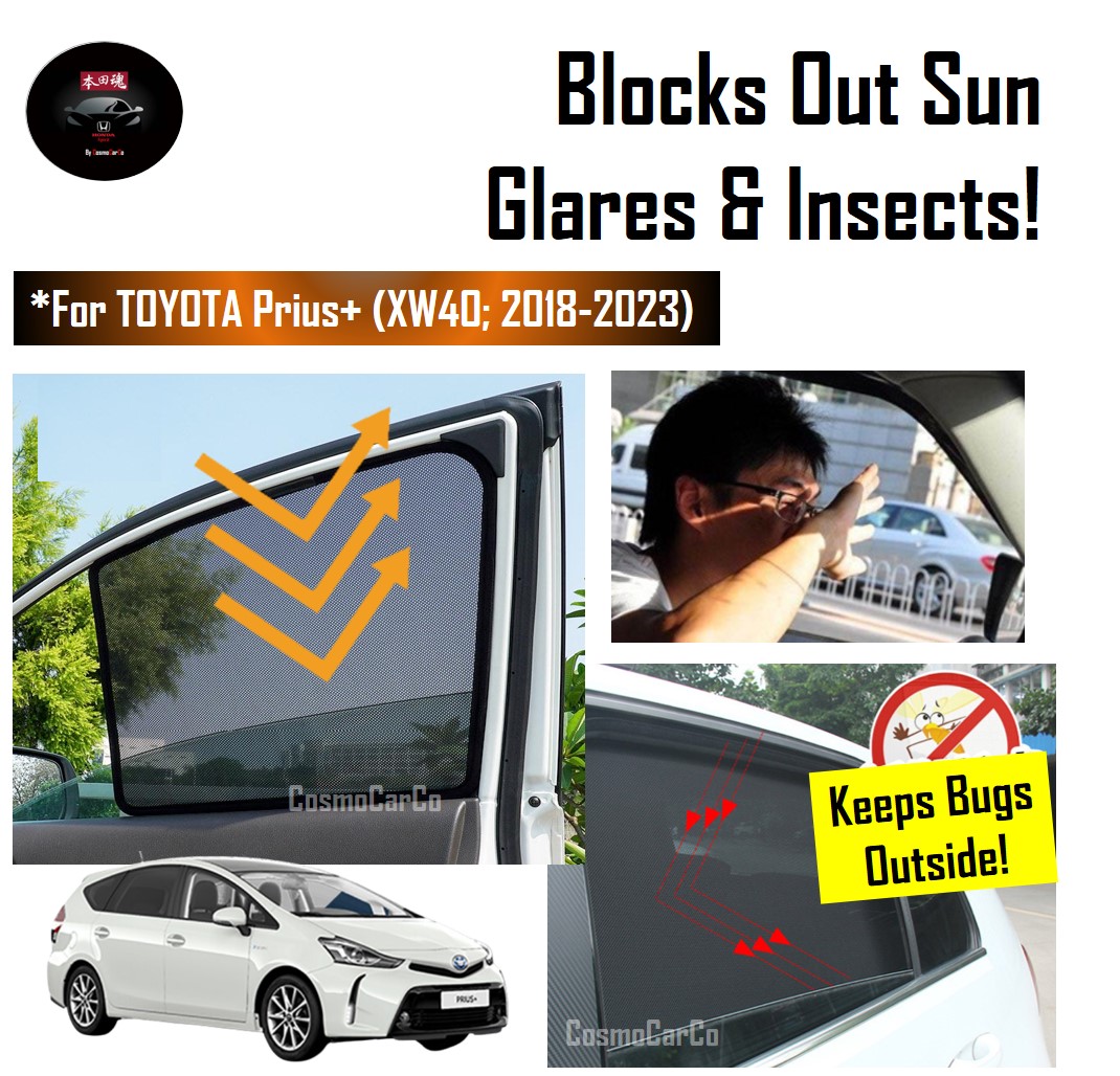 Toyota PRIUS+ Plus 4th Gen XW40 2018-2023 Magnetic Sun Shade UV Ray Protection Mesh Windows Sunshade 4Pcs
