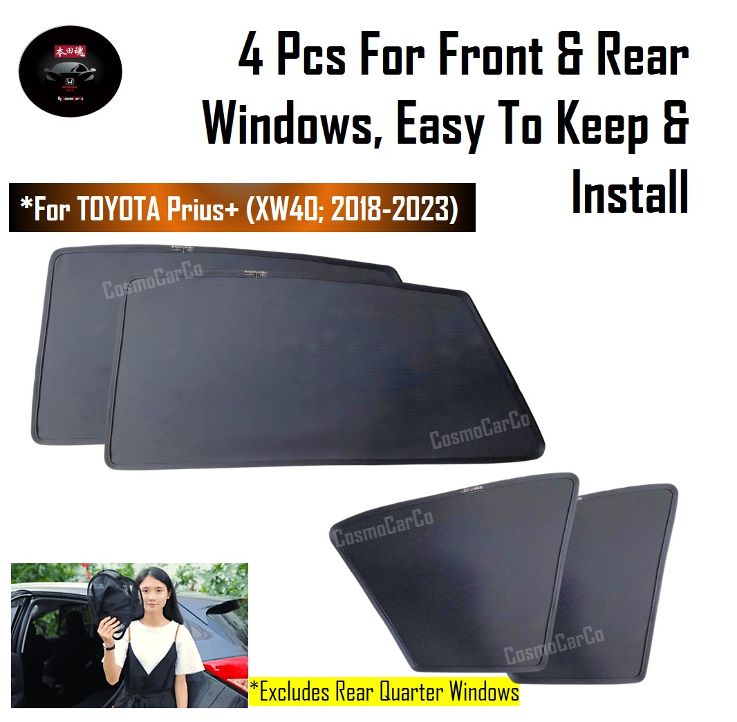 Toyota PRIUS+ Plus 4th Gen XW40 2018-2023 Magnetic Sun Shade UV Ray Protection Mesh Windows Sunshade 4Pcs