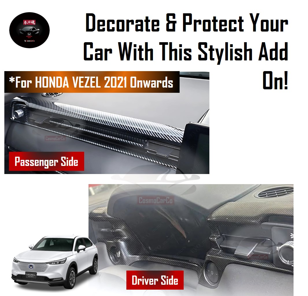 Honda VEZEL HR-V 2021 2022 2023-Present Dashboard Aircon Vent Cover Air Trim Carbon Fiber Car Accessories