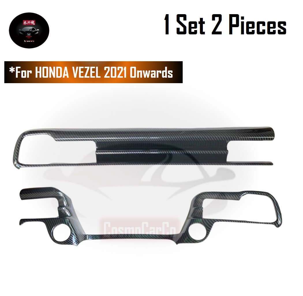 Honda VEZEL HR-V 2021 2022 2023-Present Dashboard Aircon Vent Cover Air Trim Carbon Fiber Car Accessories