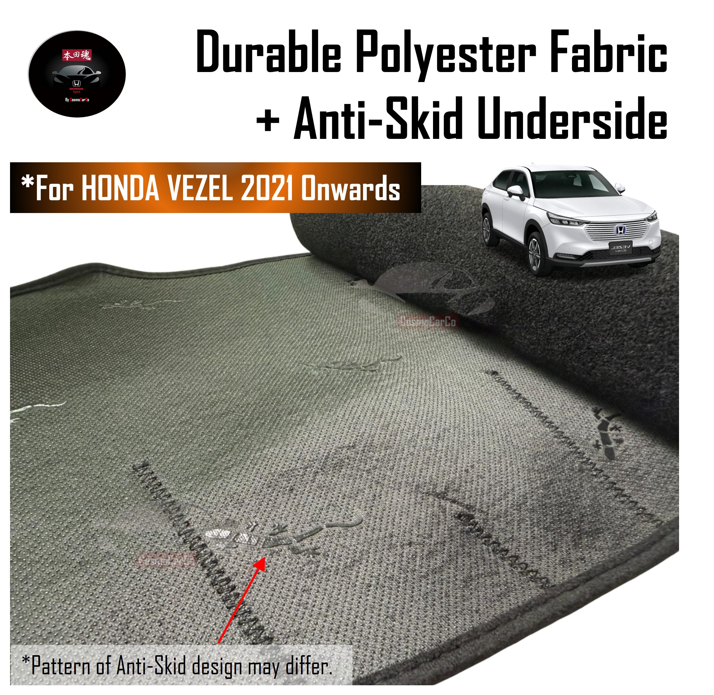 Honda Vezel HR-V HRV 2021 ~ 2025 & Present Dashboard Mat Right Hand Drive Sun Protection Anti Slip Cover