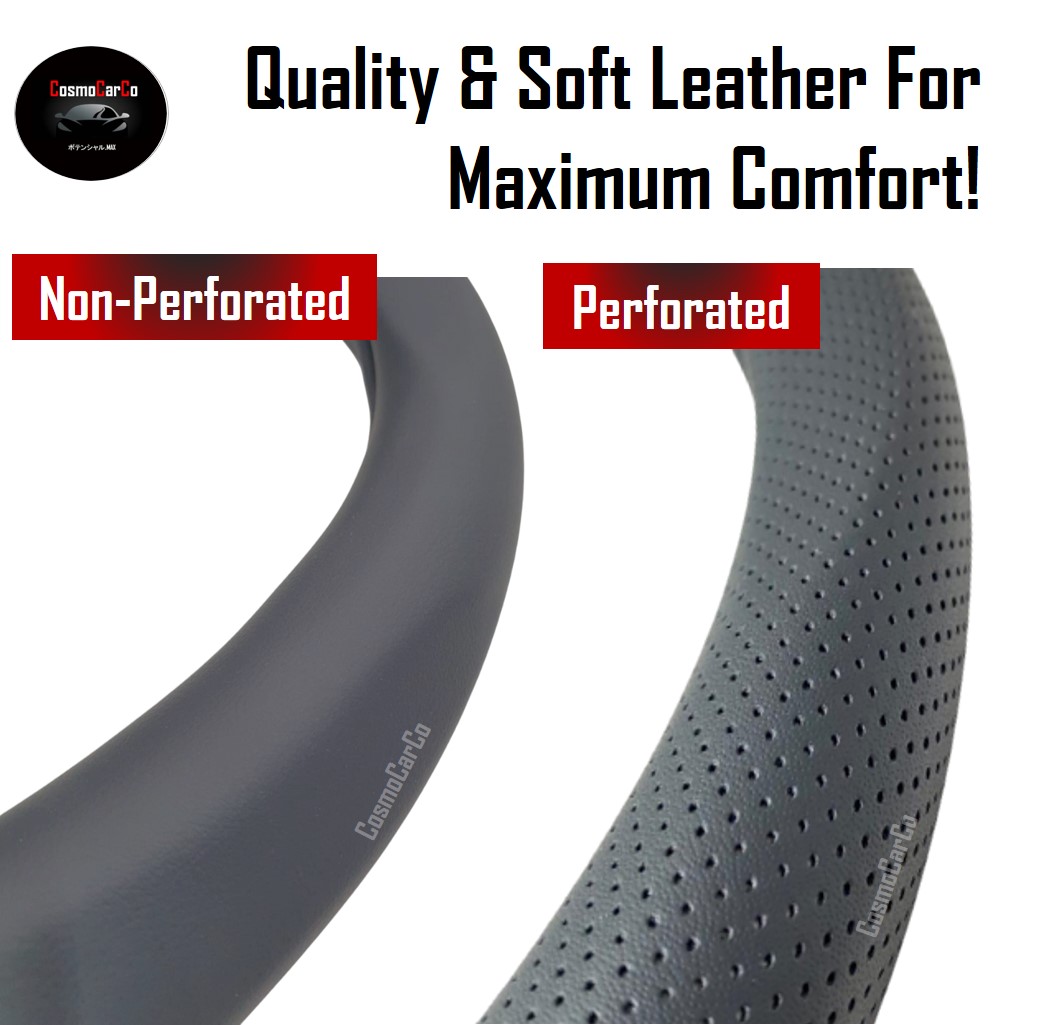  Carbon Fiber & Leather Design Toyota Steering Wheel Cover For Vios Altis Camry Sienta CHR RAIZE Harrier 37-38cm