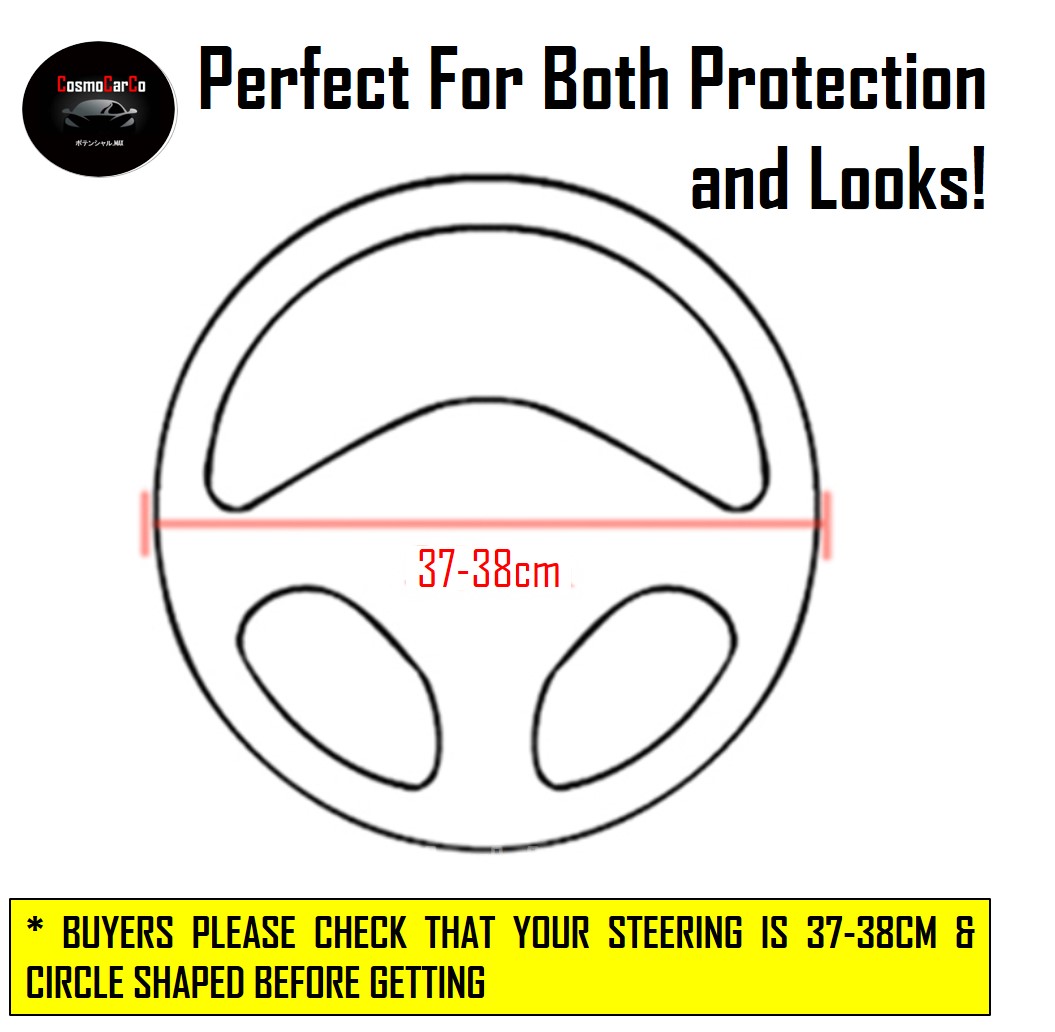  Carbon Fiber & Leather Design Toyota Steering Wheel Cover For Vios Altis Camry Sienta CHR RAIZE Harrier 37-38cm