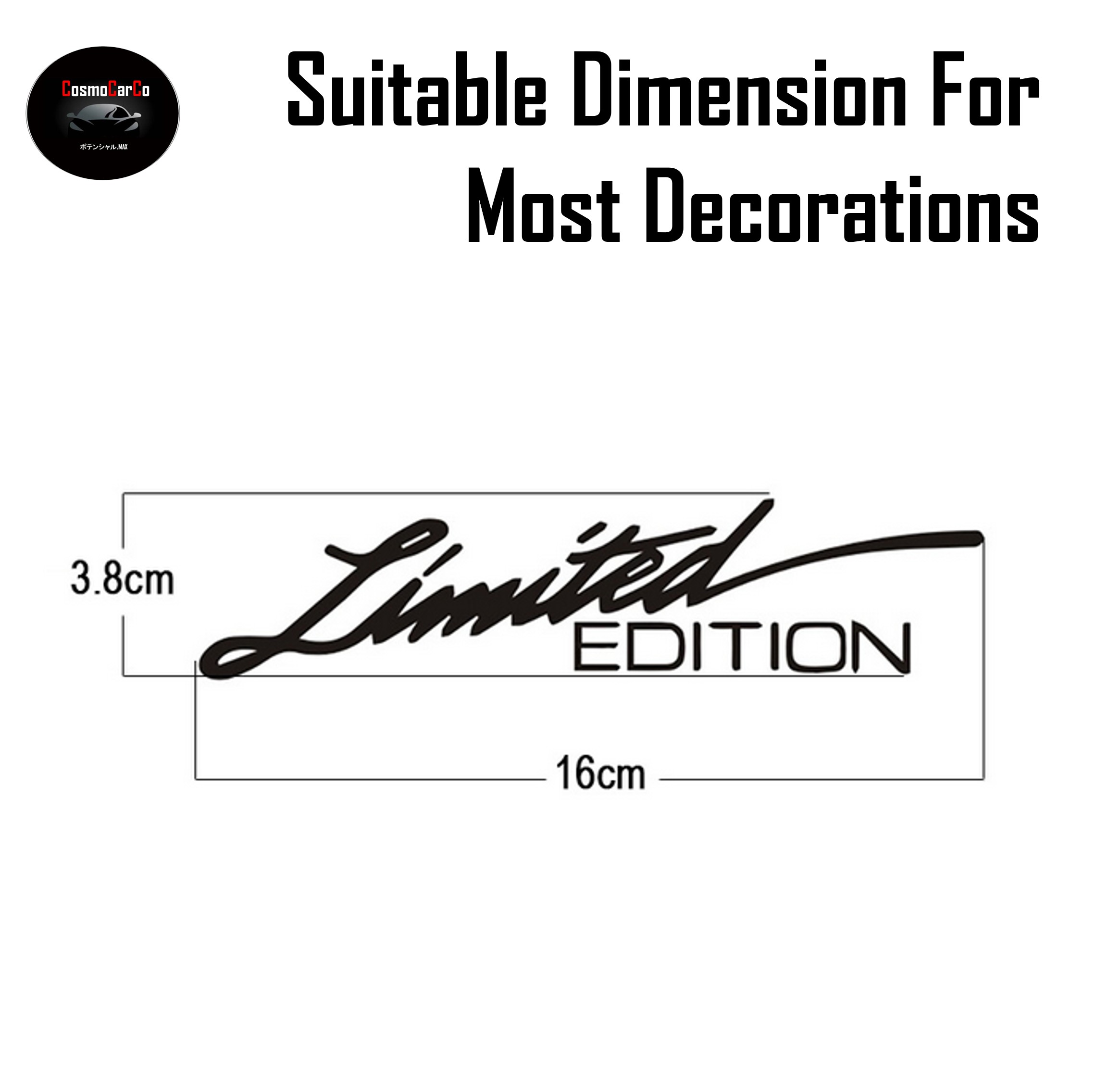 LIMITED Edition Car Body Sticker Decal Motorcycle Motorbike SHINY Holographic Word Window Stickers Decals