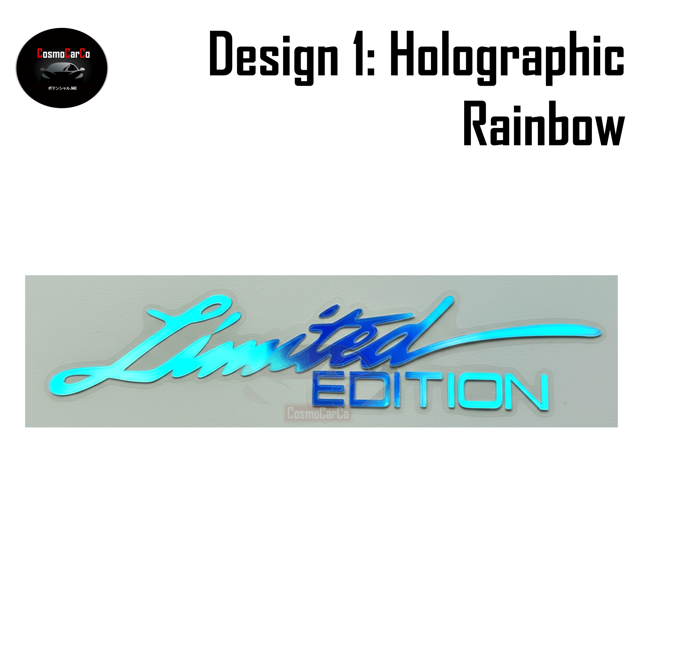 LIMITED Edition Car Body Sticker Decal Motorcycle Motorbike SHINY Holographic Word Window Stickers Decals