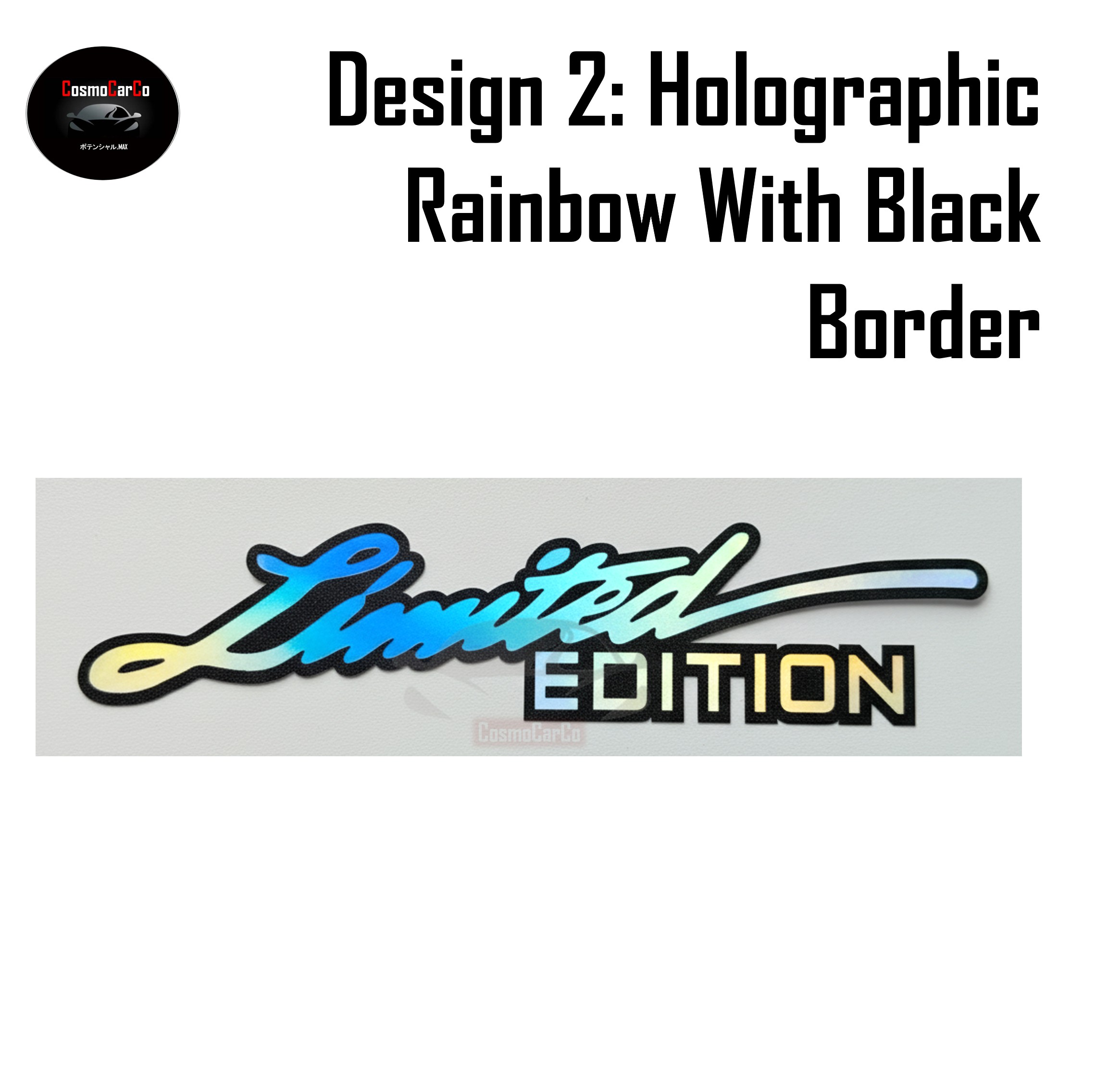 LIMITED Edition Car Body Sticker Decal Motorcycle Motorbike SHINY Holographic Word Window Stickers Decals