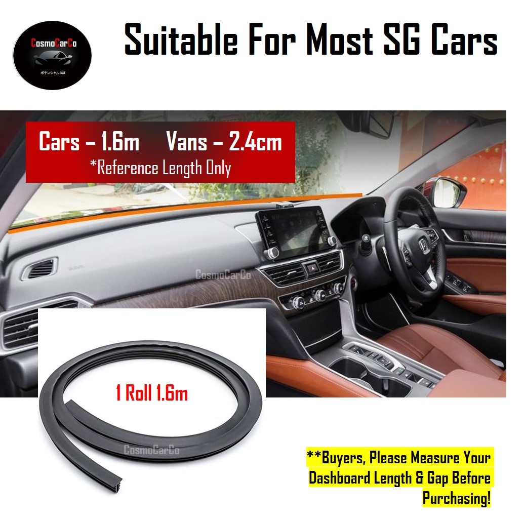 Car Dashboard Sound Insulation Strip Dust Proof Windshield Rubber Seal U-Type