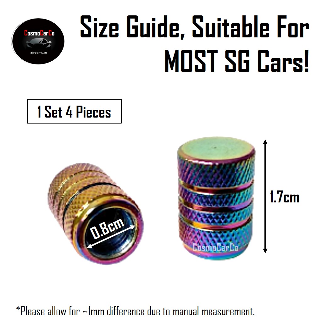 Shiny Holographic 4Pcs Car Tyre Air Valve Cap Wheel Rim Tire Stem Cover Dust Caps Accessories