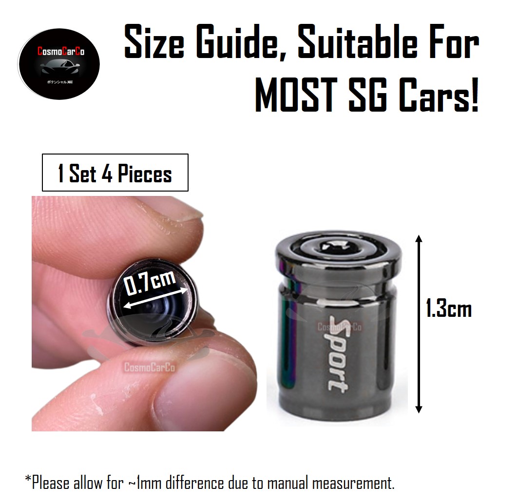 ANTI-THEFT Shiny Car Tyre Air Valve Cap 4Pcs Wheel Tire Stem Cover Dust Caps Accessories