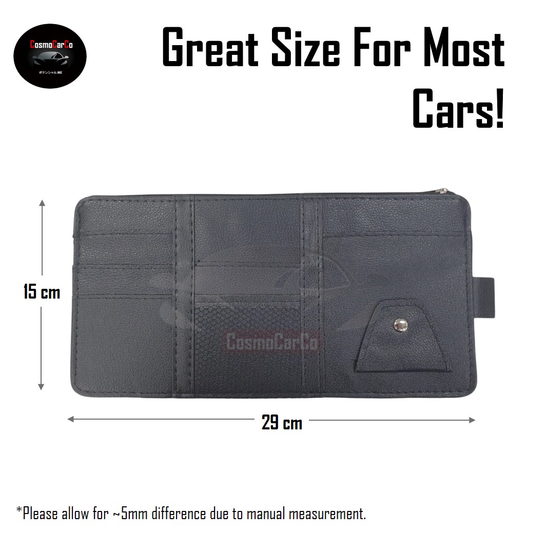 Car Sun Visor Organiser Card Holder Sunglasses Phone Storage Sunglass Organizer Cash Pouch Accessories