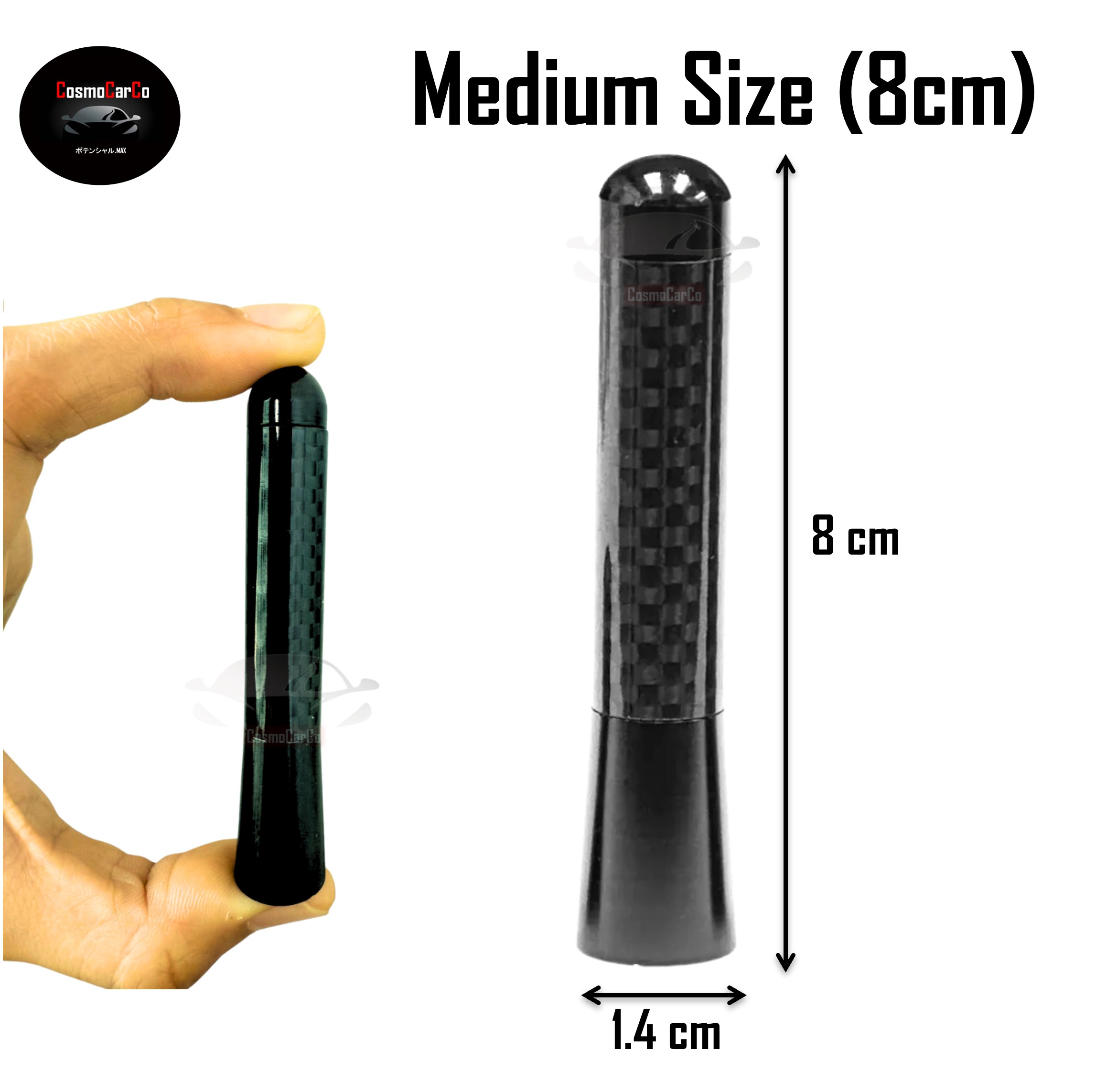 Carbon Fiber Design Short Car Antenna Topper AM FM Radio Aerial Signal Replacement Accessories