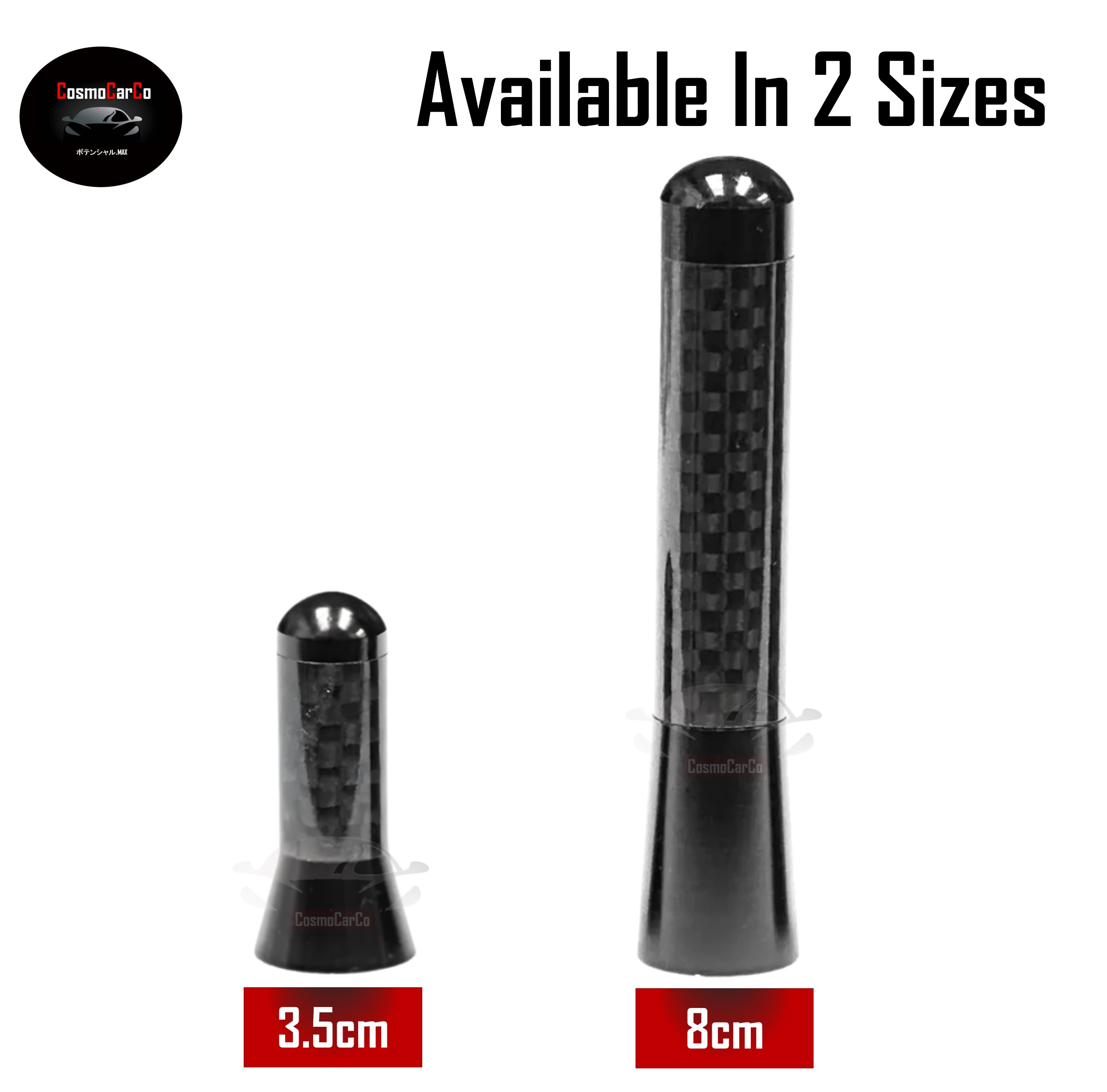 Carbon Fiber Design Short Car Antenna Topper AM FM Radio Aerial Signal Replacement Accessories