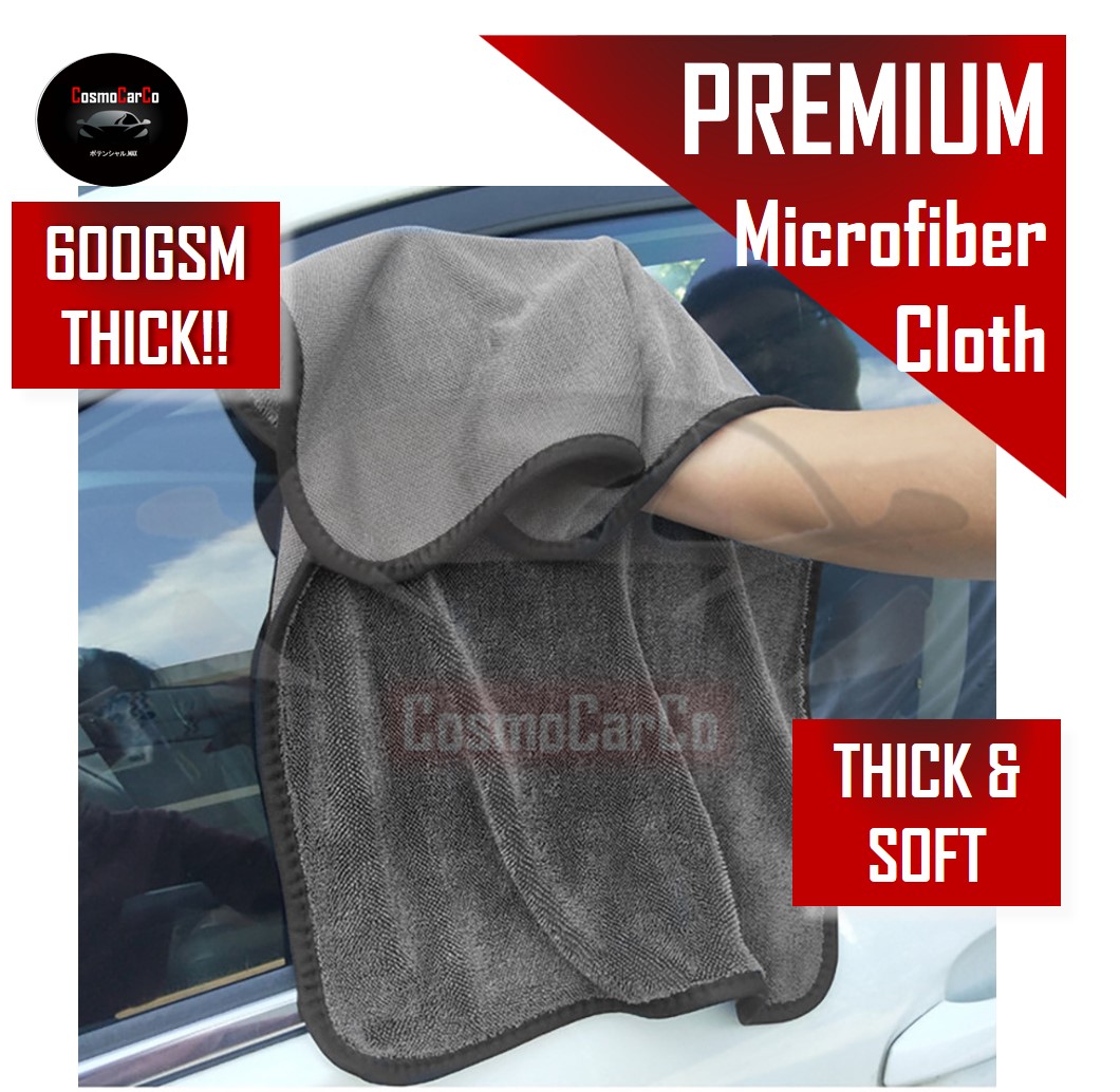 Premium 600gsm Microfiber Car Cleaning Cloth Thick Absorbent Car Wash Drying Towel Household Wiping Washing Rag