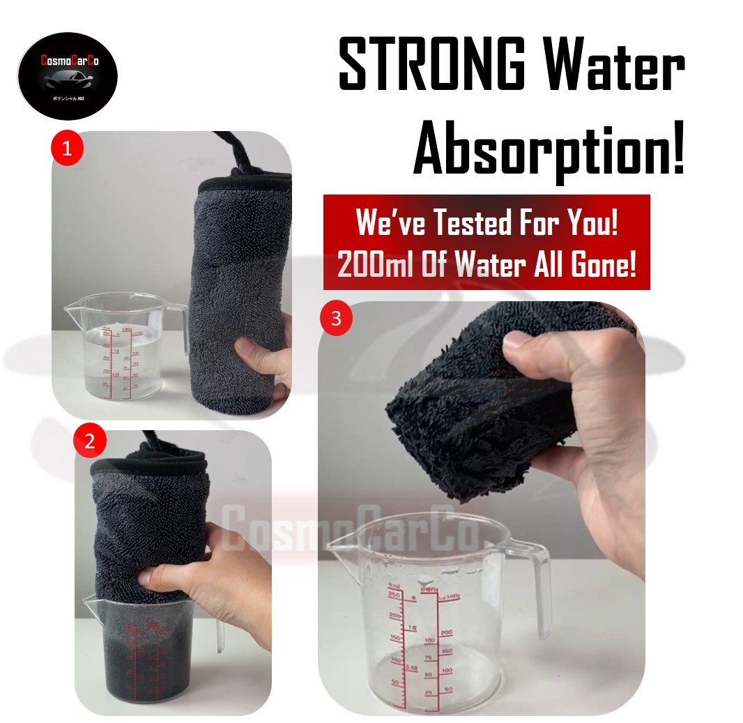 Premium 600gsm Microfiber Car Cleaning Cloth Thick Absorbent Car Wash Drying Towel Household Wiping Washing Rag