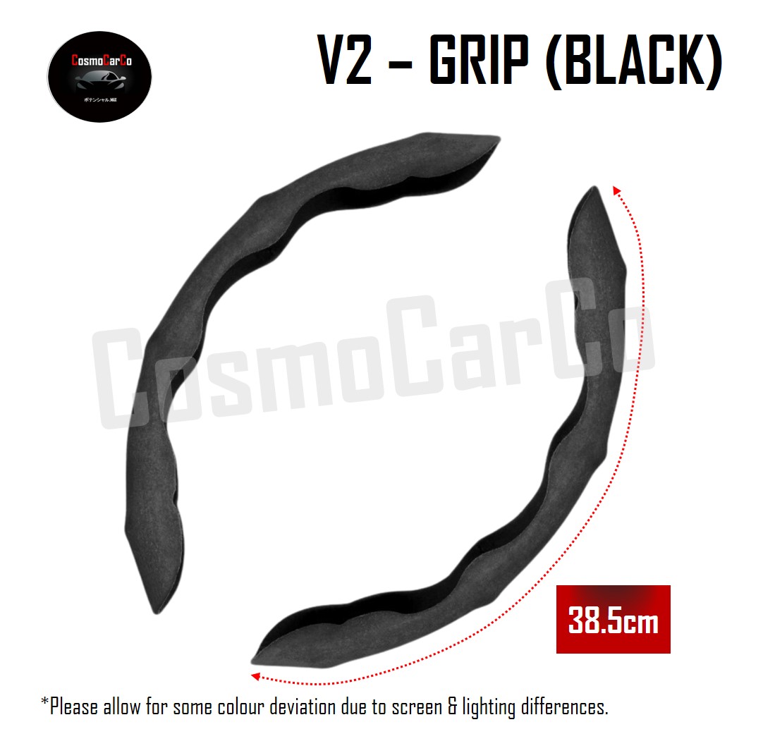 Car Steering Wheel Cover Booster Grips Suede Trim Add On Protective Protection Decorative Accessories