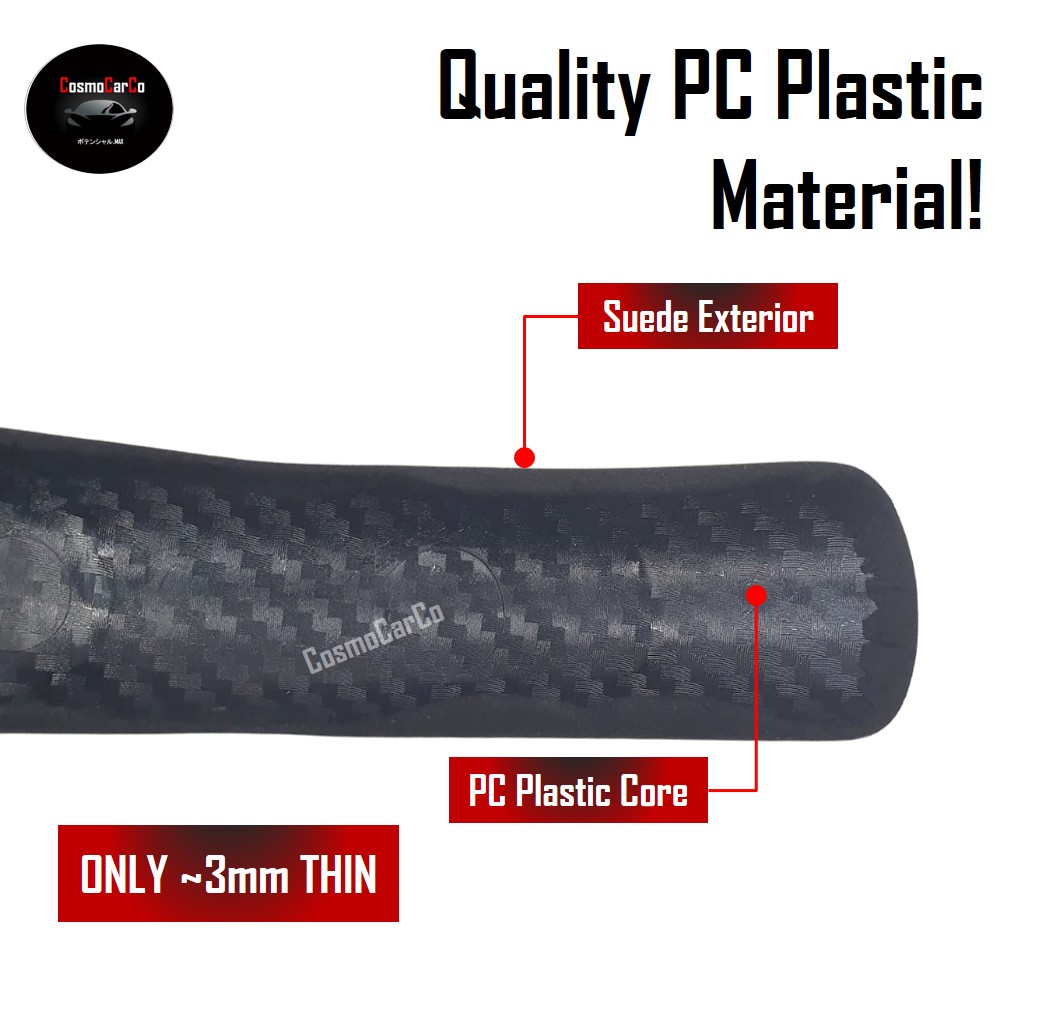 Car Steering Wheel Cover Booster Grips Black Suede Trim Add On Protective Protection Decorative Accessories