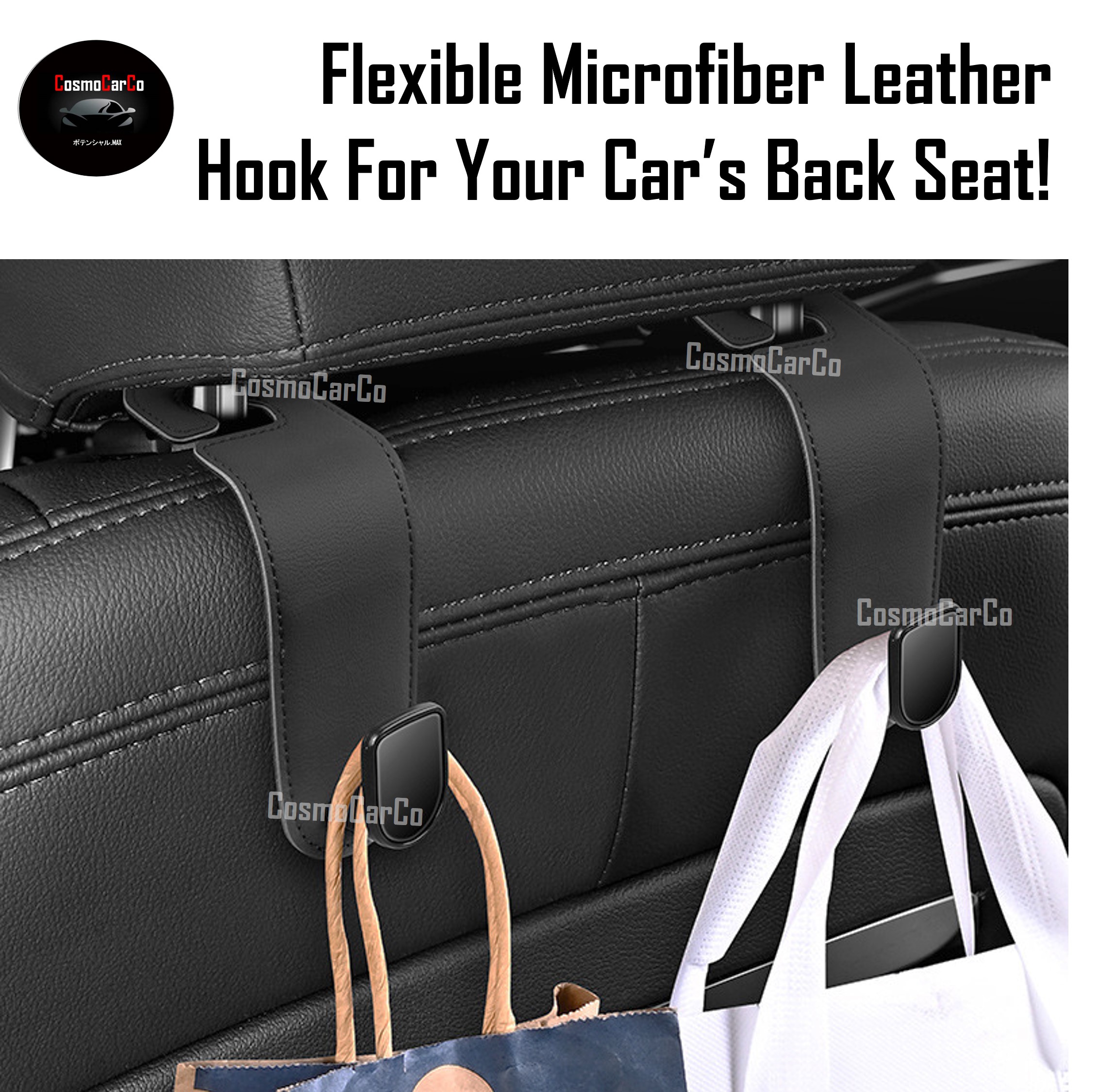 Car Seat Headrest Hook Back Seat Organiser Hanger Backseat Storage Holder Organizer For Bag, Coat etc