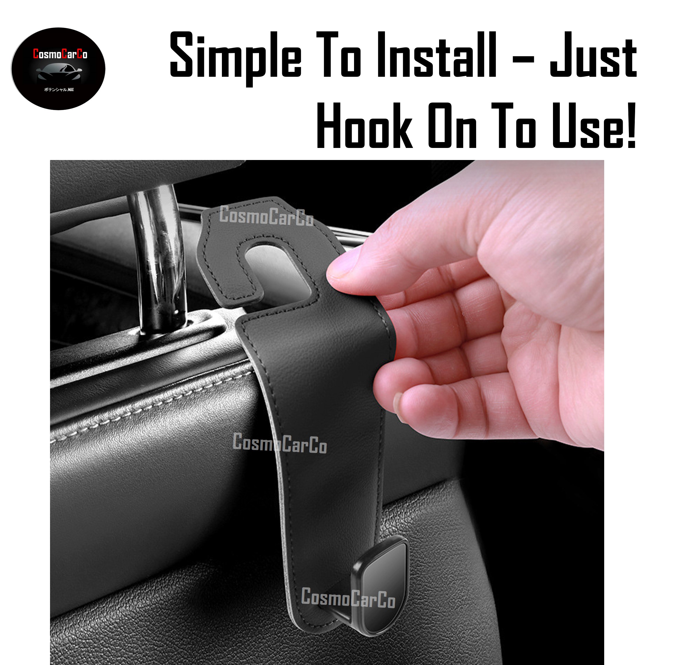 Car Seat Headrest Hook Back Seat Organiser Hanger Backseat Storage Holder Organizer For Bag, Coat etc