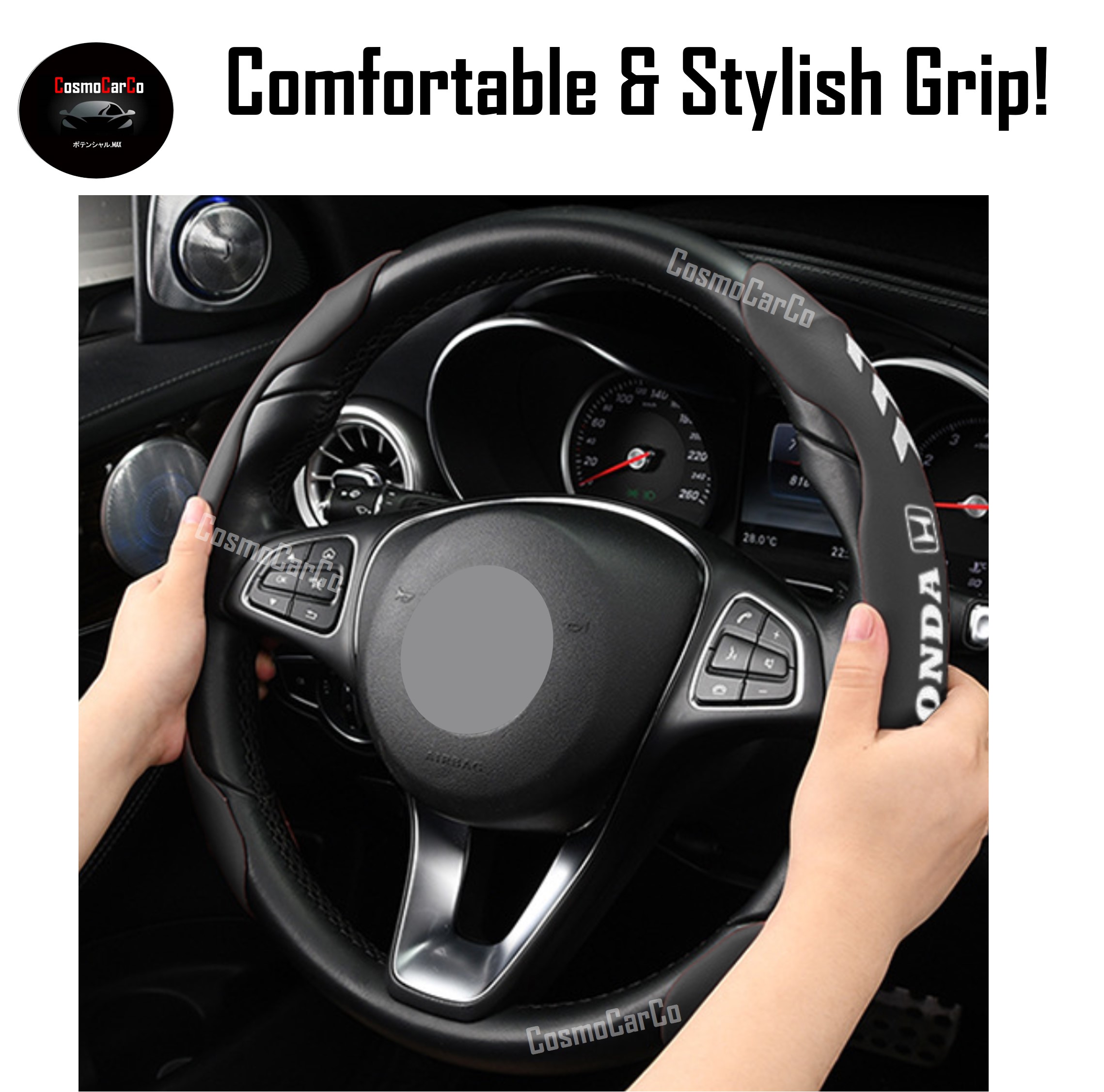 Car Steering Wheel Cover Booster Grips Add On For Honda Jazz Fit Shuttle Vezel City Stream CRV HRV Accord